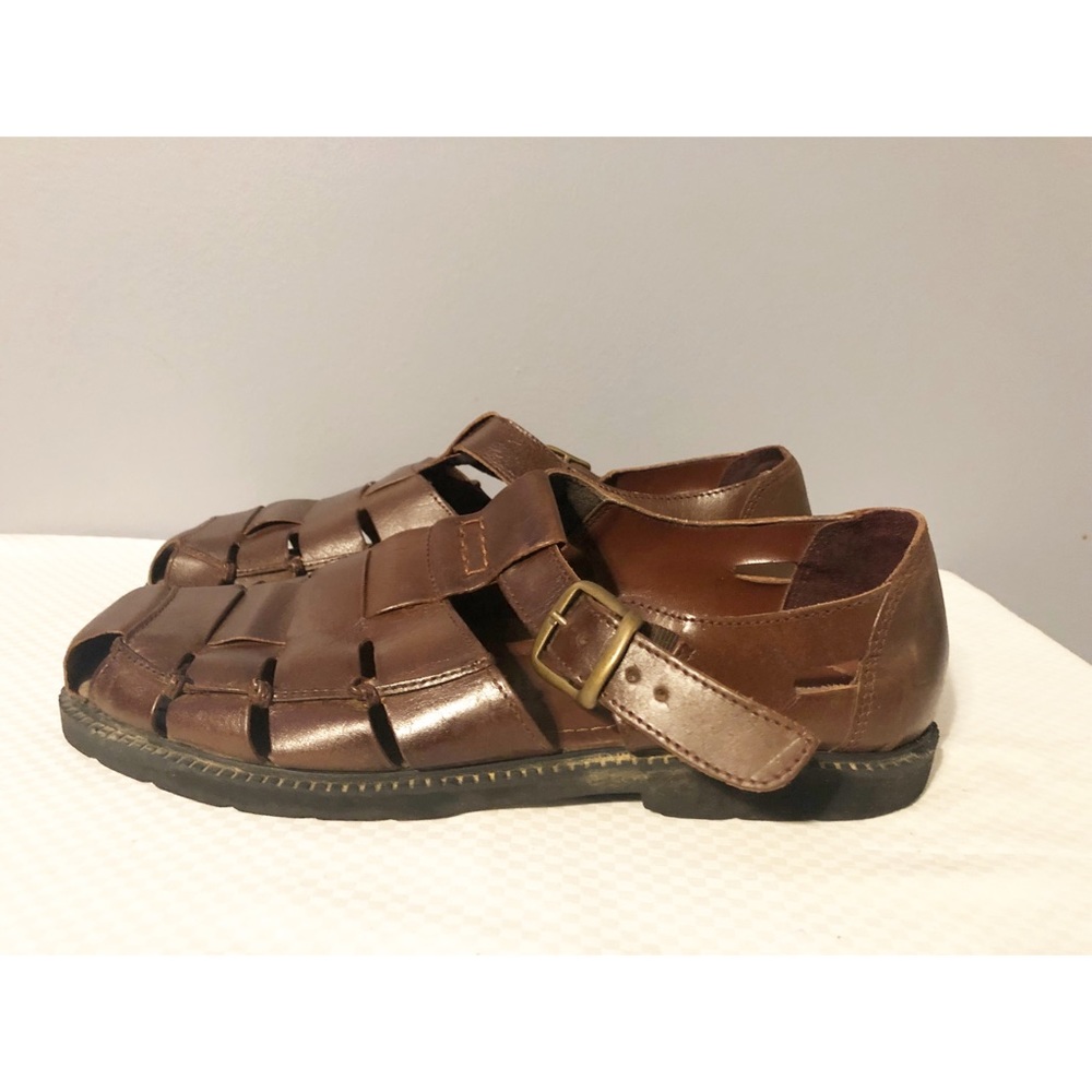 Beverly Hills Polo Club Leather Sandals, Size 12